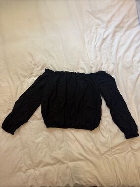 Brandy Melville Black Off-Shoulder Top